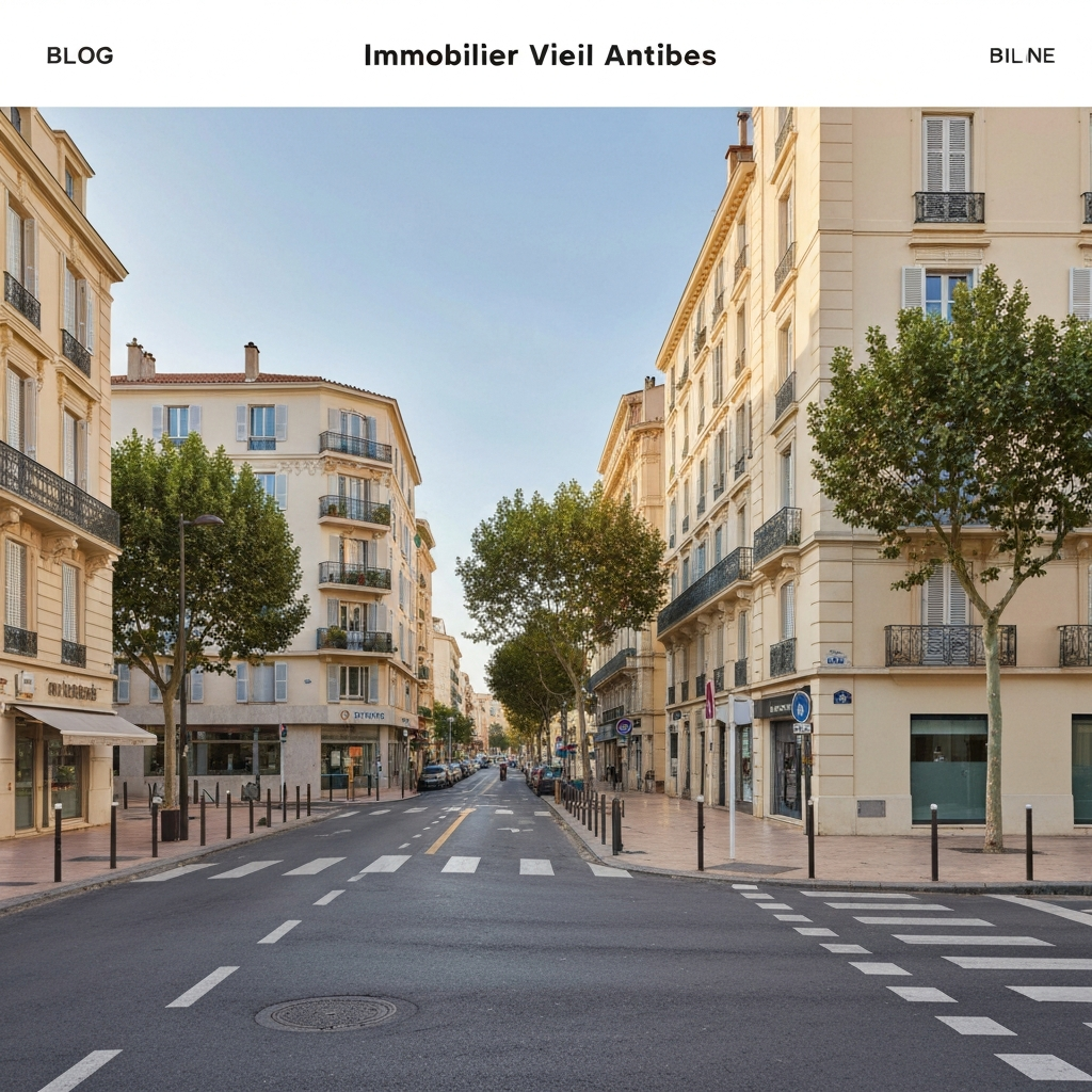 Vue pittoresque d'une propriété immobilière dans le Vieil Antibes